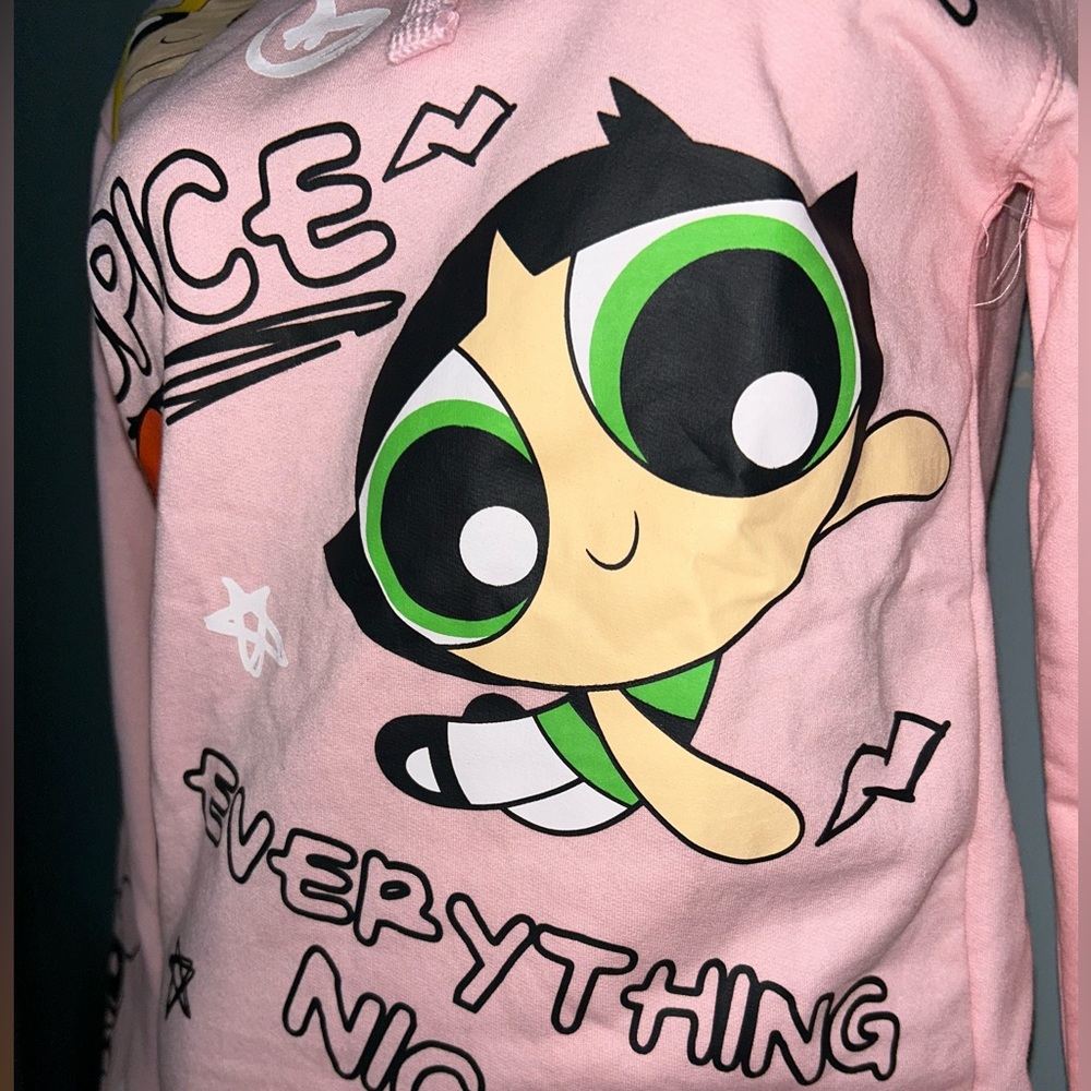 Power puff girls sugar Spice vintage sweatshirt hoodie shirt top long sleeve y2k - Picture 3 of 10